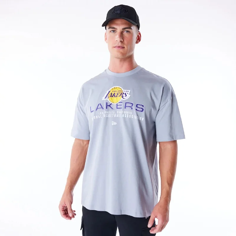 LA Lakers NBA Tech Grey Oversized T-Shirt