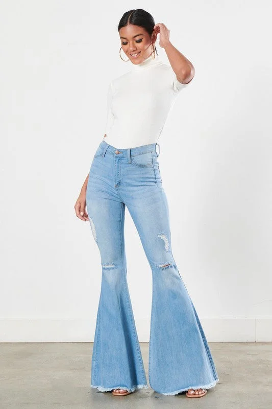 Distressed Flare Jeans