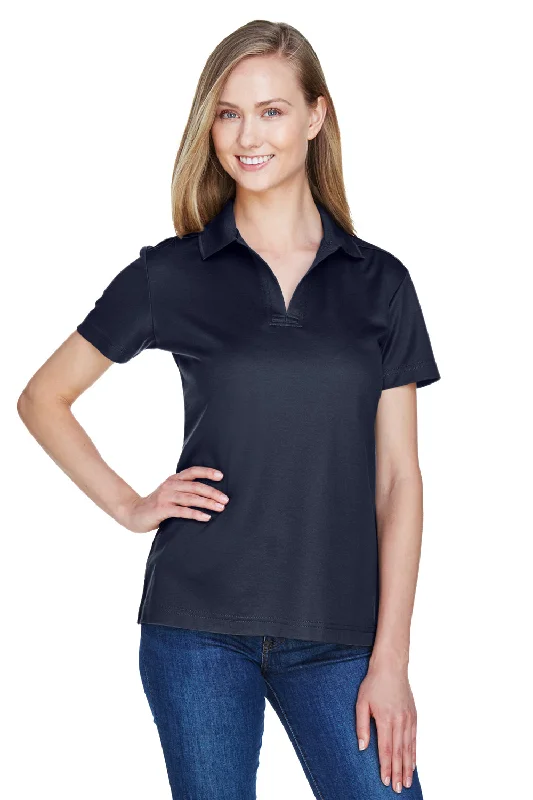 Devon & Jones Womens CrownLux Performance Moisture Wicking Short Sleeve Polo Shirt - Navy Blue