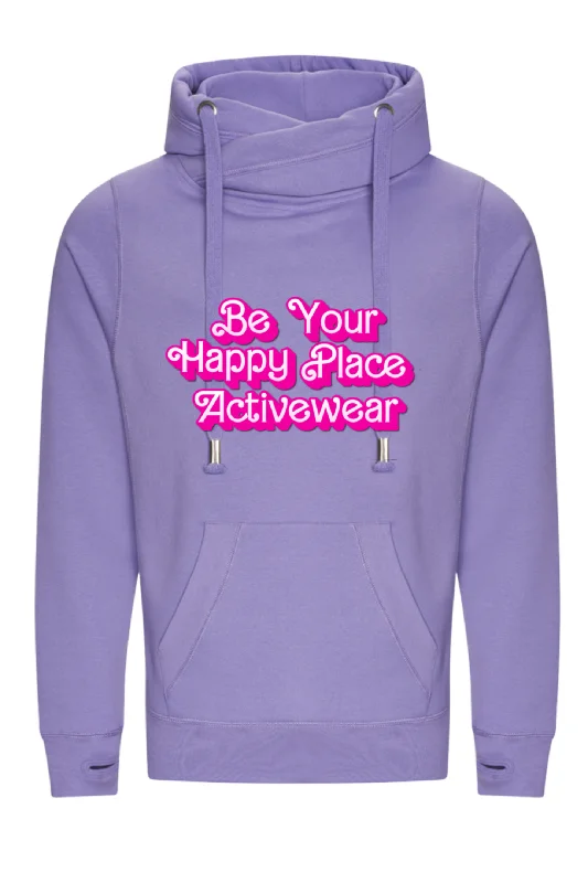 Lavender Cross Neck Hoodie