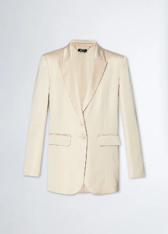 Satin suit blazer