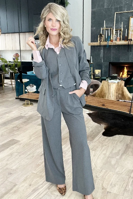 Charcoal Boyfriend Blazer