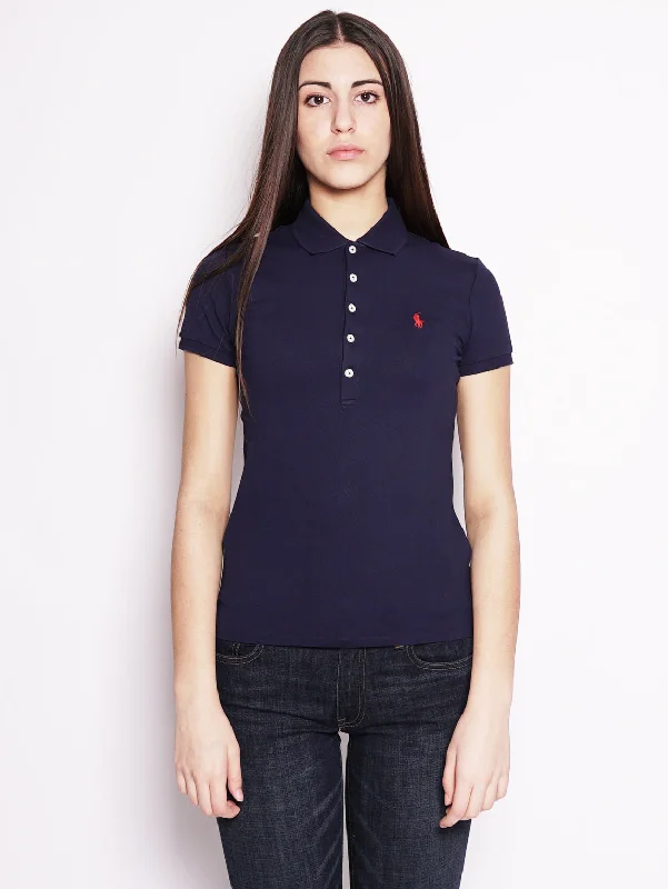 Polo stretch Slim-Fit Blu