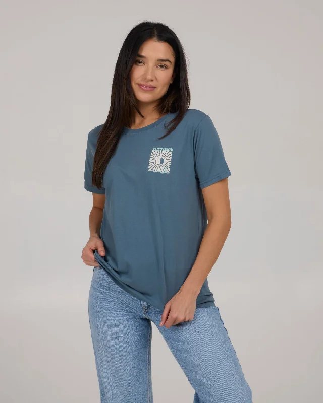 Optic Sea Boyfriend Tee - Fin Blue