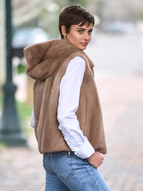 Sloane Reverisble Mink Fur Vest