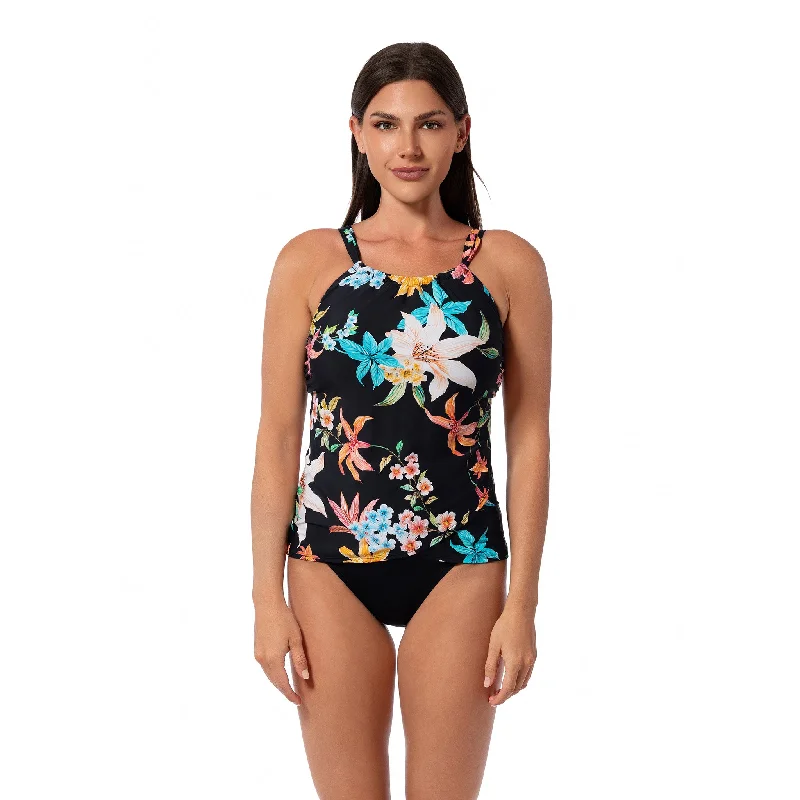 GARDEN PARTY AUDREY DRAPE TANKINI TOP