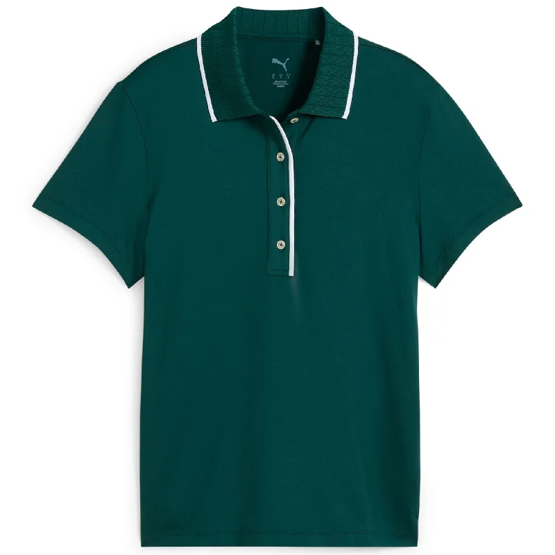 Womens Cloudspun Bridge Polo Dark Myrtle - SS25