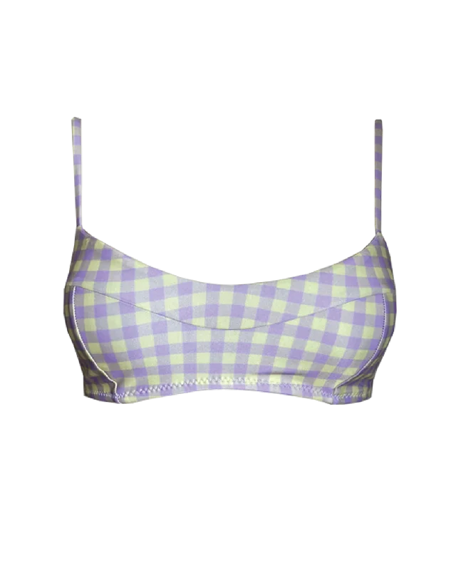 BRALETTE TOP - Gingham Lilac