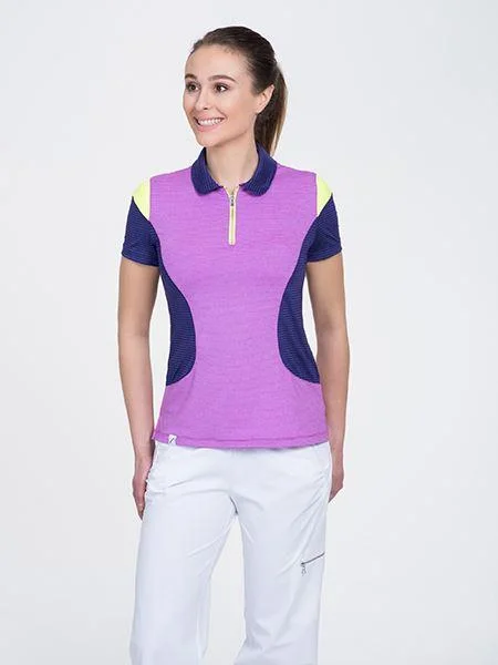 Neon Harper Purple Combo Polo - FINAL SALE