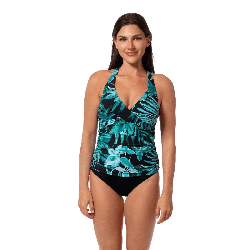 BOLD PARADISE LOUISE WRAP TANKINI TOP