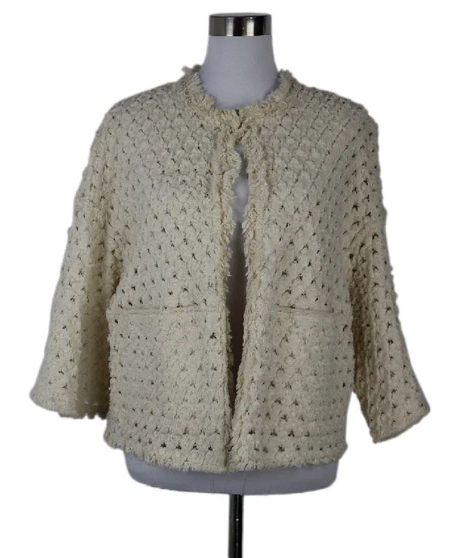 Sonia Rykiel Ivory Cutwork Jacket sz 10