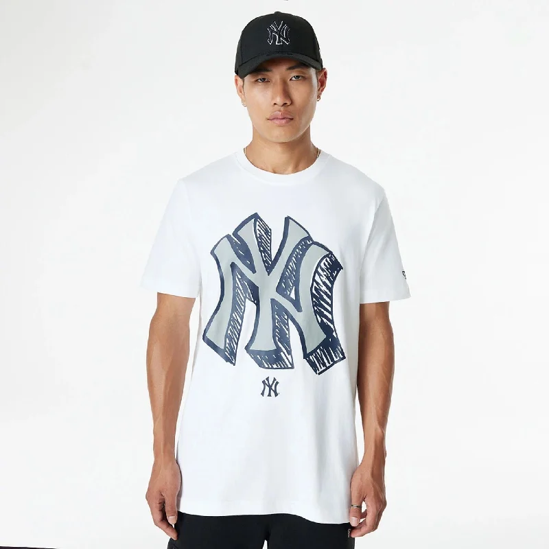 New York Yankees Official Doodles White T-Shirt