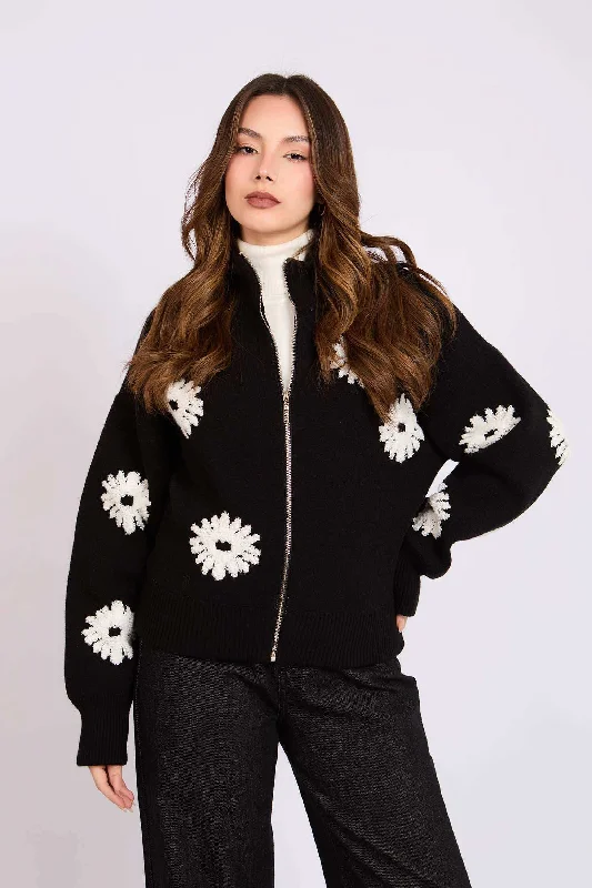 Women Regular Fit Cardigan - Black