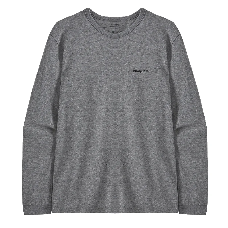 Patagonia Womens L/S P-6 Logo Responsibili-Tee Gravel Heather