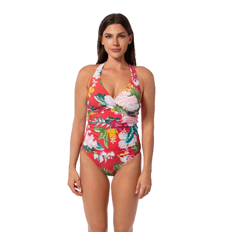 MORNING BLOOM LOUISE WRAP TANKINI TOP