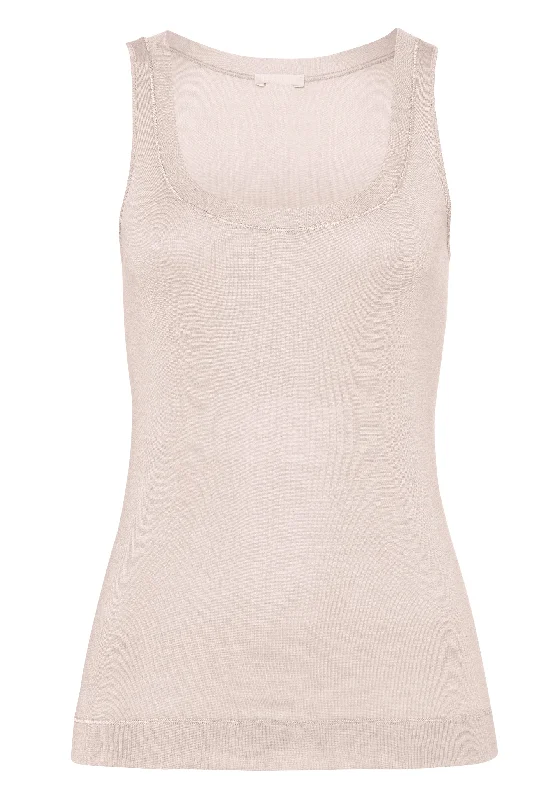 Silk/Cashmere Silk And Cashmere Scoop Neck Tank Top | Vanilla 71653-1203