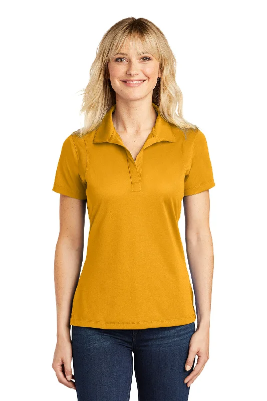 Sport-Tek Womens Sport-Wick Moisture Wicking Short Sleeve Polo Shirt - Gold