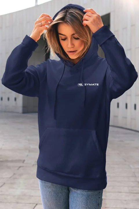 Womens Sports Hoodie Essentials Range Navy [Chest white logo]