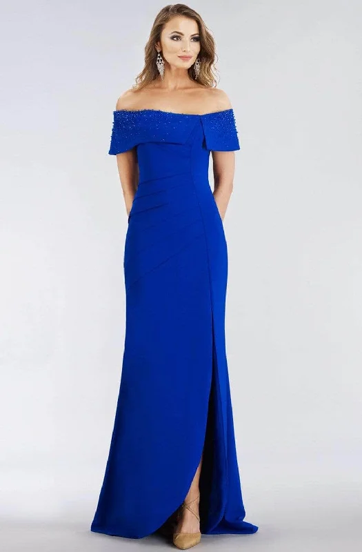 Gia Franco - Ornate Off-Shoulder Evening Dress 12956