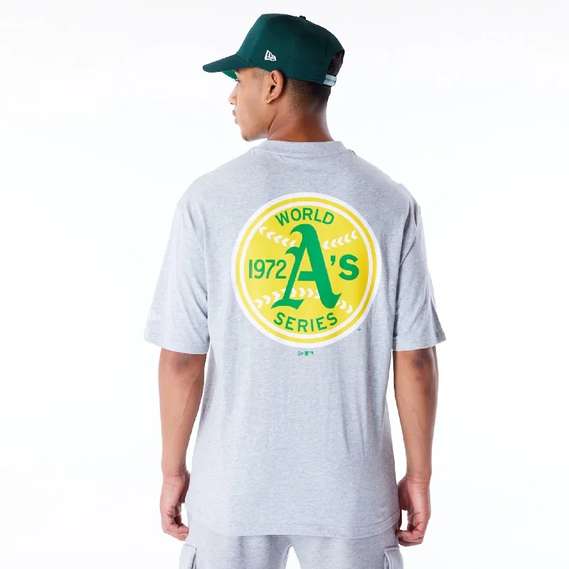 Oakland Athletics MLB World Series Grey Oversized T-Shirt