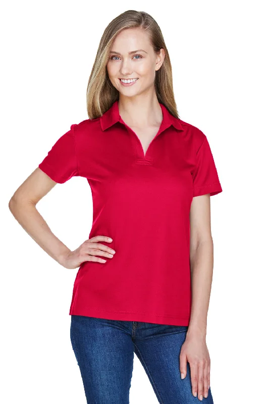 Devon & Jones Womens CrownLux Performance Moisture Wicking Short Sleeve Polo Shirt - Red