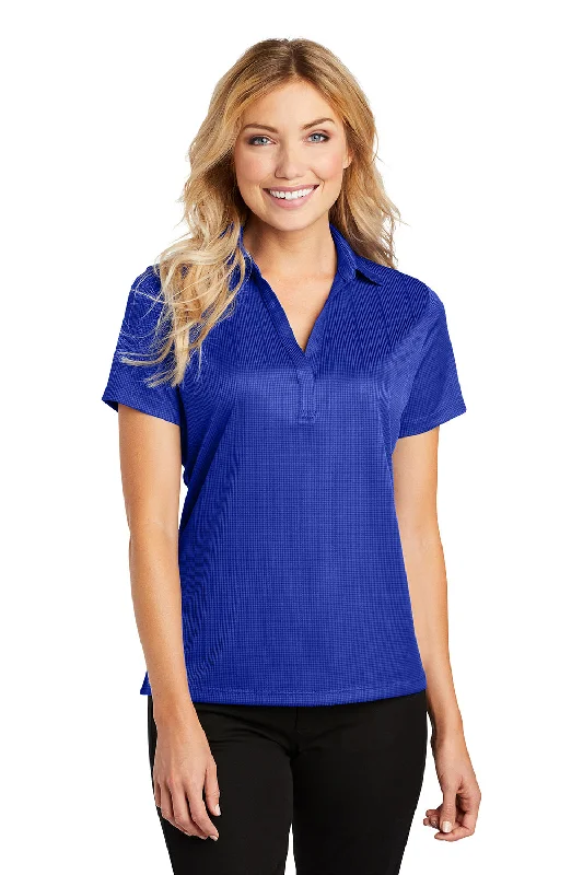 Port Authority Womens Performance Moisture Wicking Short Sleeve Polo Shirt - Hyper Blue