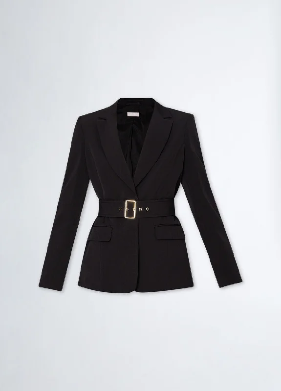 Blazer with belt black