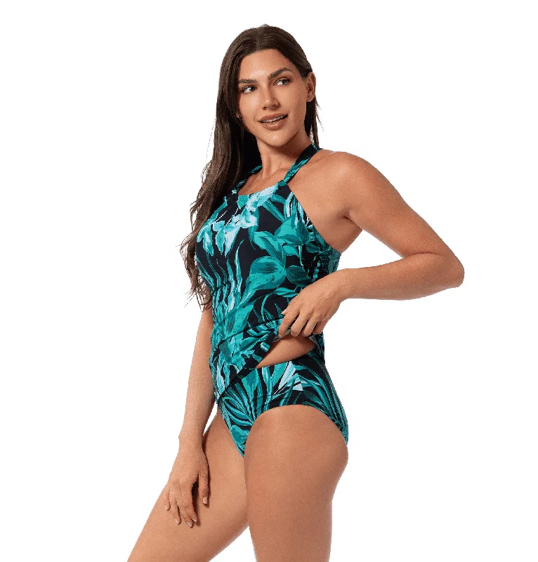 BOLD PARADISE BIANCA DRAPE TANKINI TOP