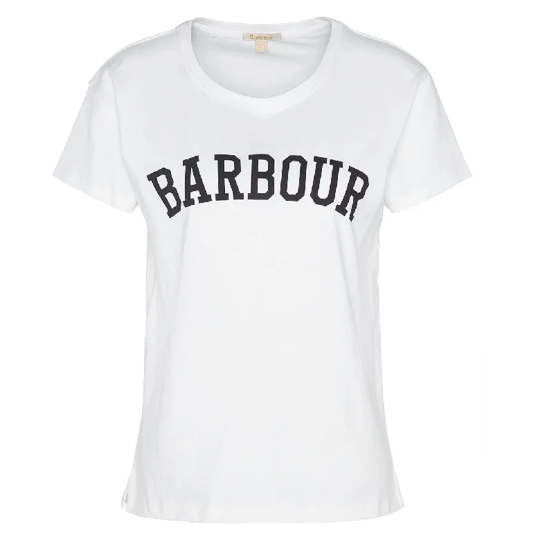 Barbour Womens Northumberland Classic T-Shirt White / Navy