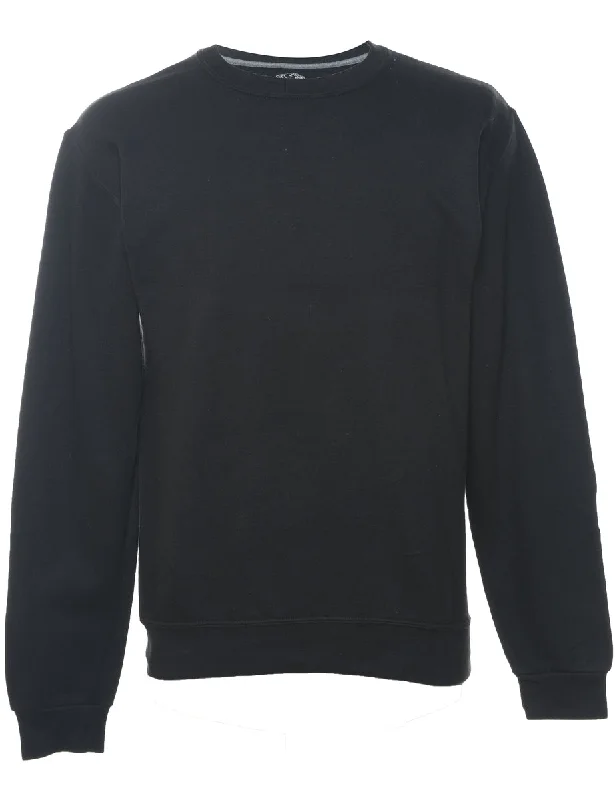 Black Plain Sweatshirt - S