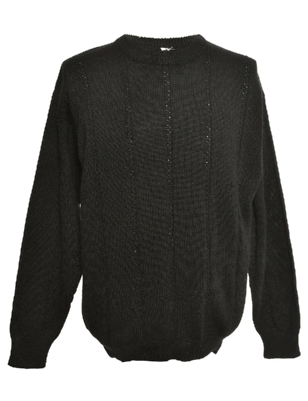 Black Long Sleeved Jumper - M