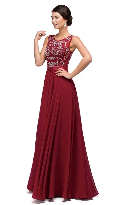 Dancing Queen - Bejeweled A-Line Prom Dress 8736