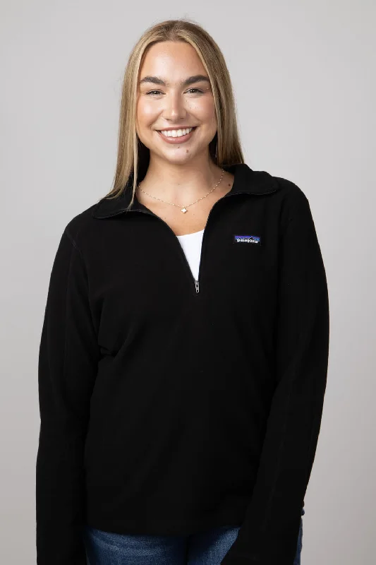 Patagonia Women’s Micro D Quarter Zip Pullover in Black | 26278-BLK