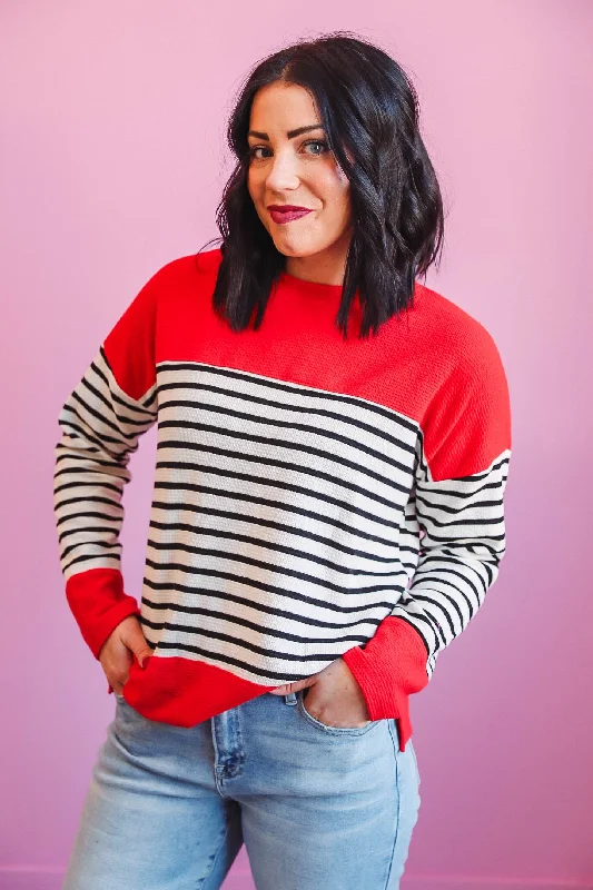 Taryn Striped Pullover