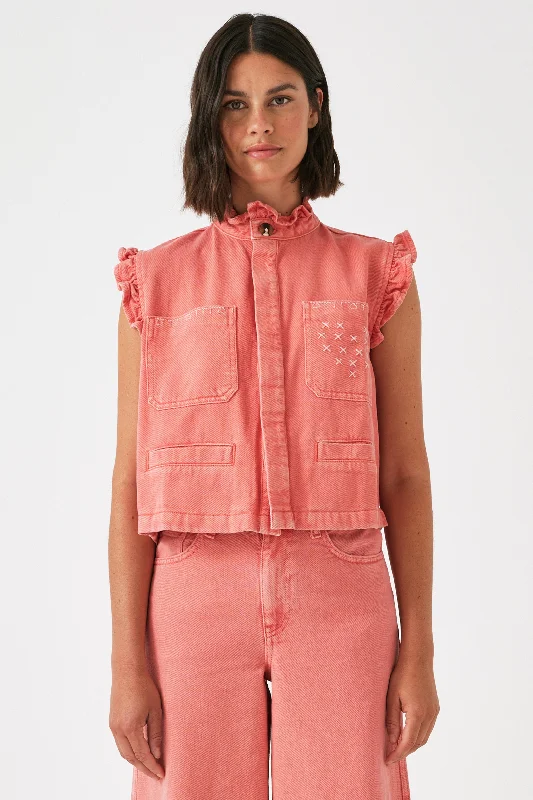 Dear Pablo Vest in Mineral Red