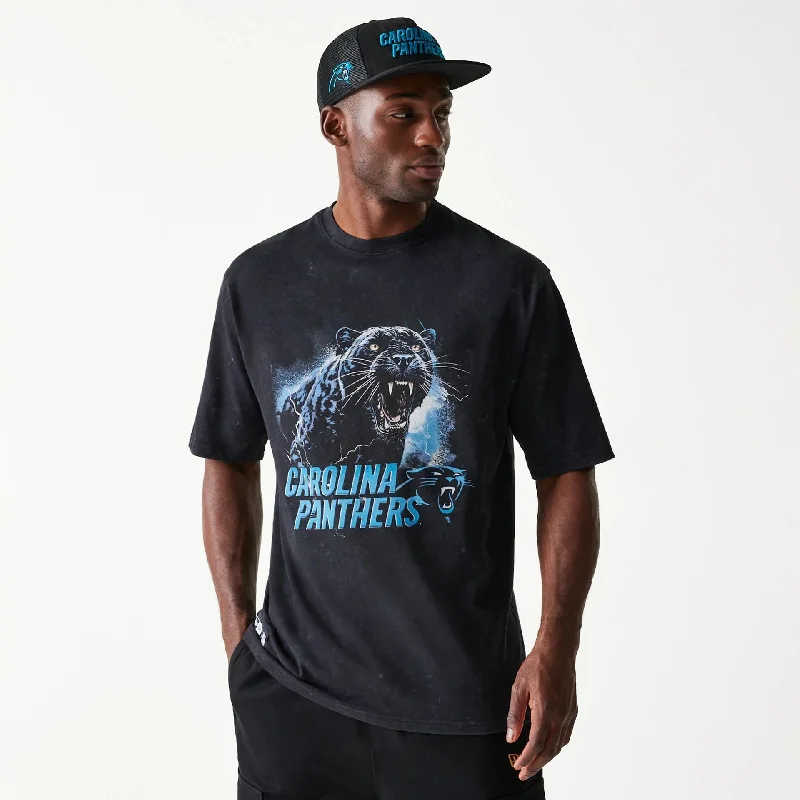 Carolina Panthers NFL Games Premium Apparel Black Oversized T-Shirt