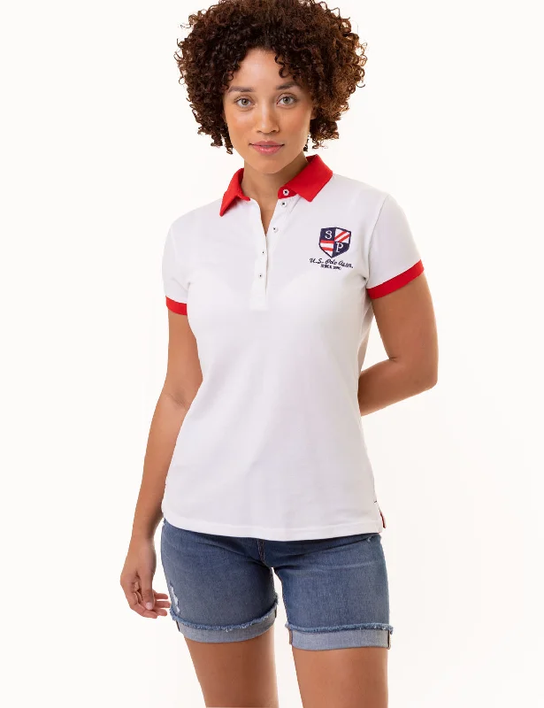 SHORT SLEEVE CREST PATCH POLO SHIRT