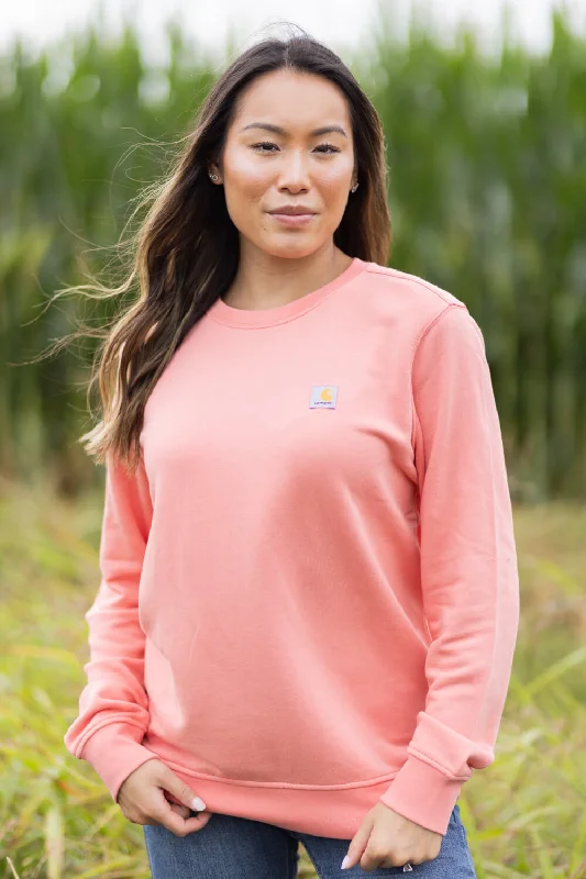 Carhartt Midweight Tencel Sweatshirt for Women in Aged Coral | 106179-P43