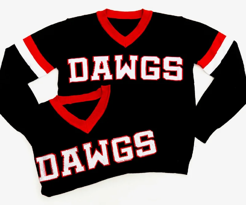 Sparkle City DAWGS Jersey Sweater - BLACK