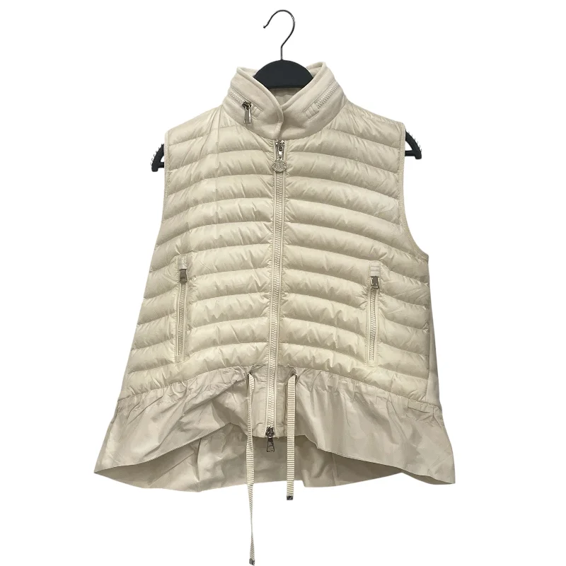 MONCLER/Puffer Vest/XS/Nylon/WHT/FRINGE CINCH