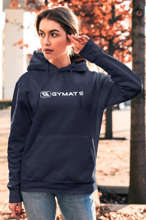 Womens Sports Hoodie Essentials Range Navy [Large white logo]