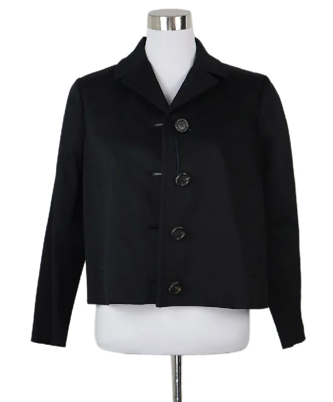 Prada Black Cotton Jacket sz 6