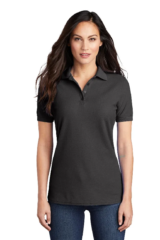 Port & Company Womens Core Stain Resistant Short Sleeve Polo Shirt - Charcoal Grey