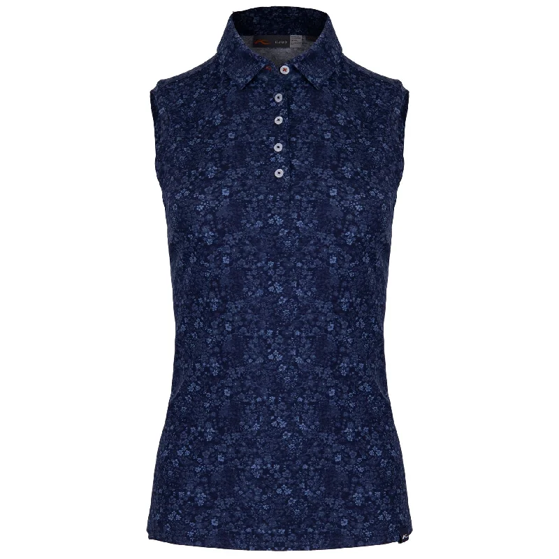 Womens Hollow Pima SL Polo Atlanta Blue - SS25