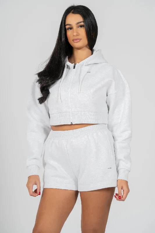 Recovery Cropped Zip Up Hoodie