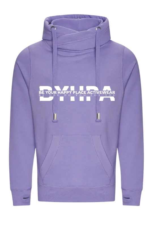 Lavender Cross Neck Hoodie