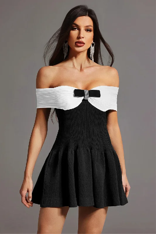 Ellie Strapless Bow Mini Dress