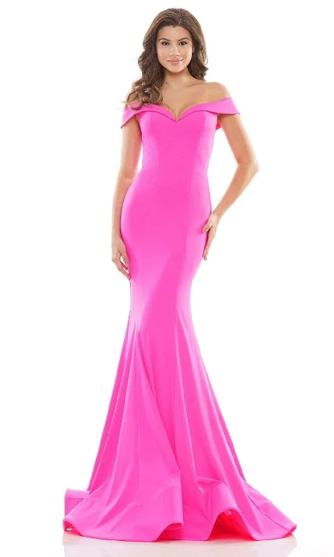 Colors Dress - 2709 Off Shoulder Draped Mermaid Gown