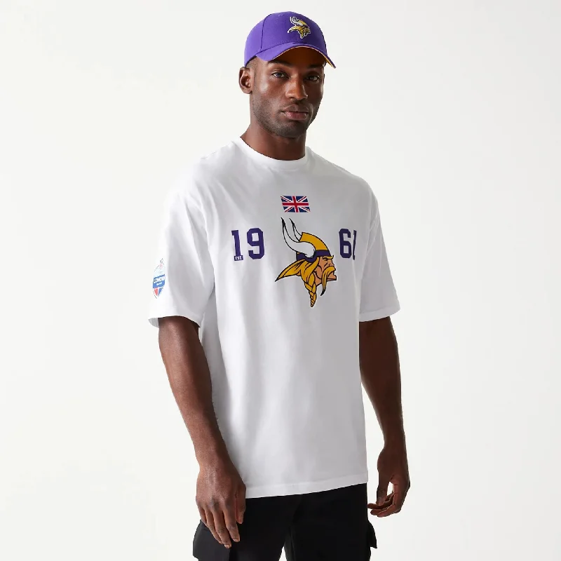 Minnesota Vikings NFL Games Square Arch White Oversized T-Shirt