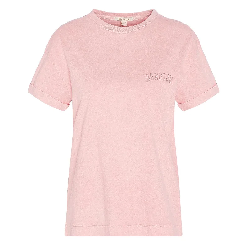 Barbour Womens Sandgate Logo T-Shirt Shell Pink